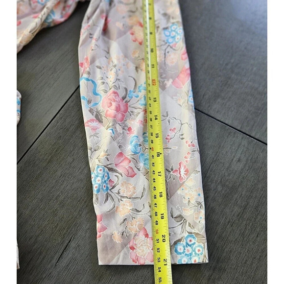 Vintage Sears Tan Beige Floral Dress Size L (38 Chest) No Belt Secretary Office - Picture 10 of 10